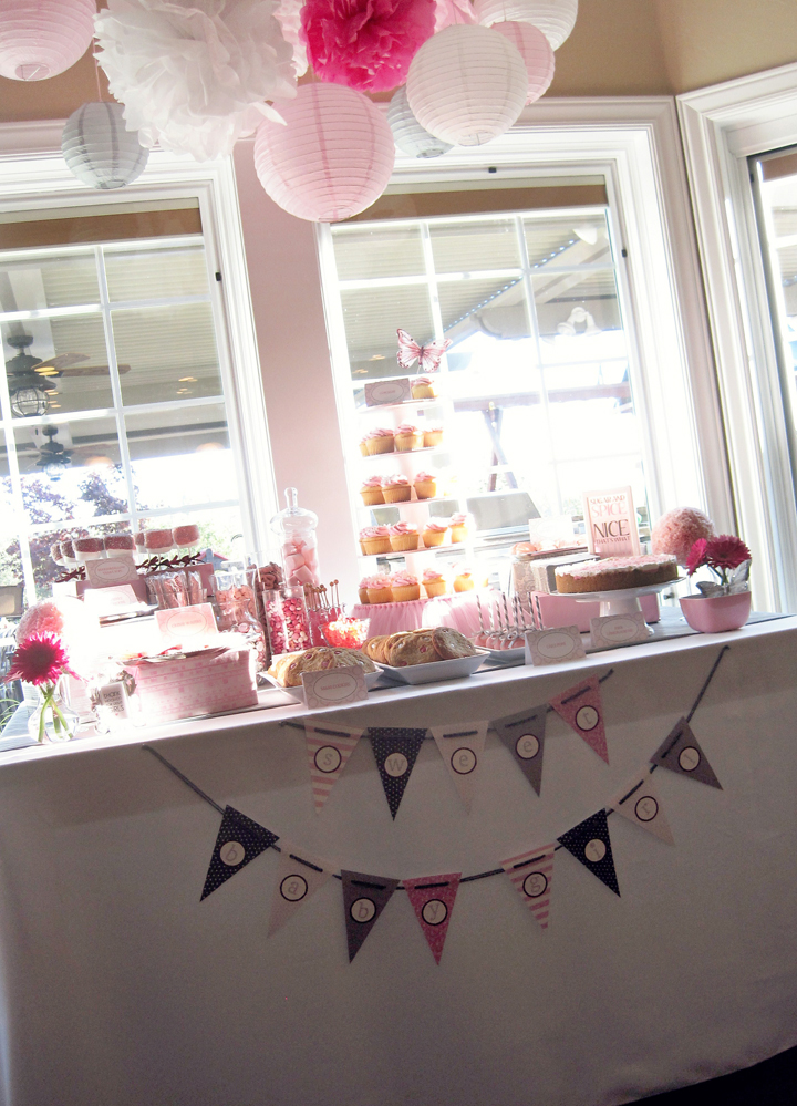 Seriously Daisies Pink & Gray Baby Shower {Sweets Table}