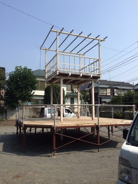 ちとから探検雑記帳 盆踊りの準備