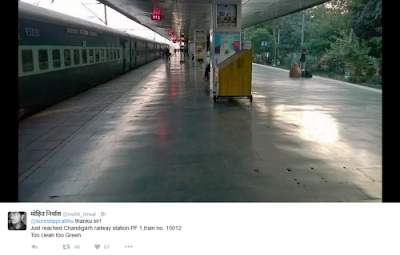 Chandigarh railway station platform