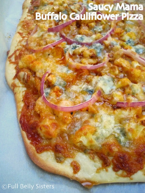 Buffalo Cauliflower Pizza w Blue Cheese SaucyMamaCafe