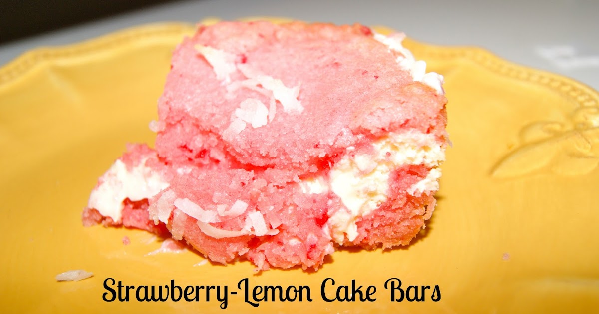 StrawberryLemon Cake Bars Anchors Aweigh