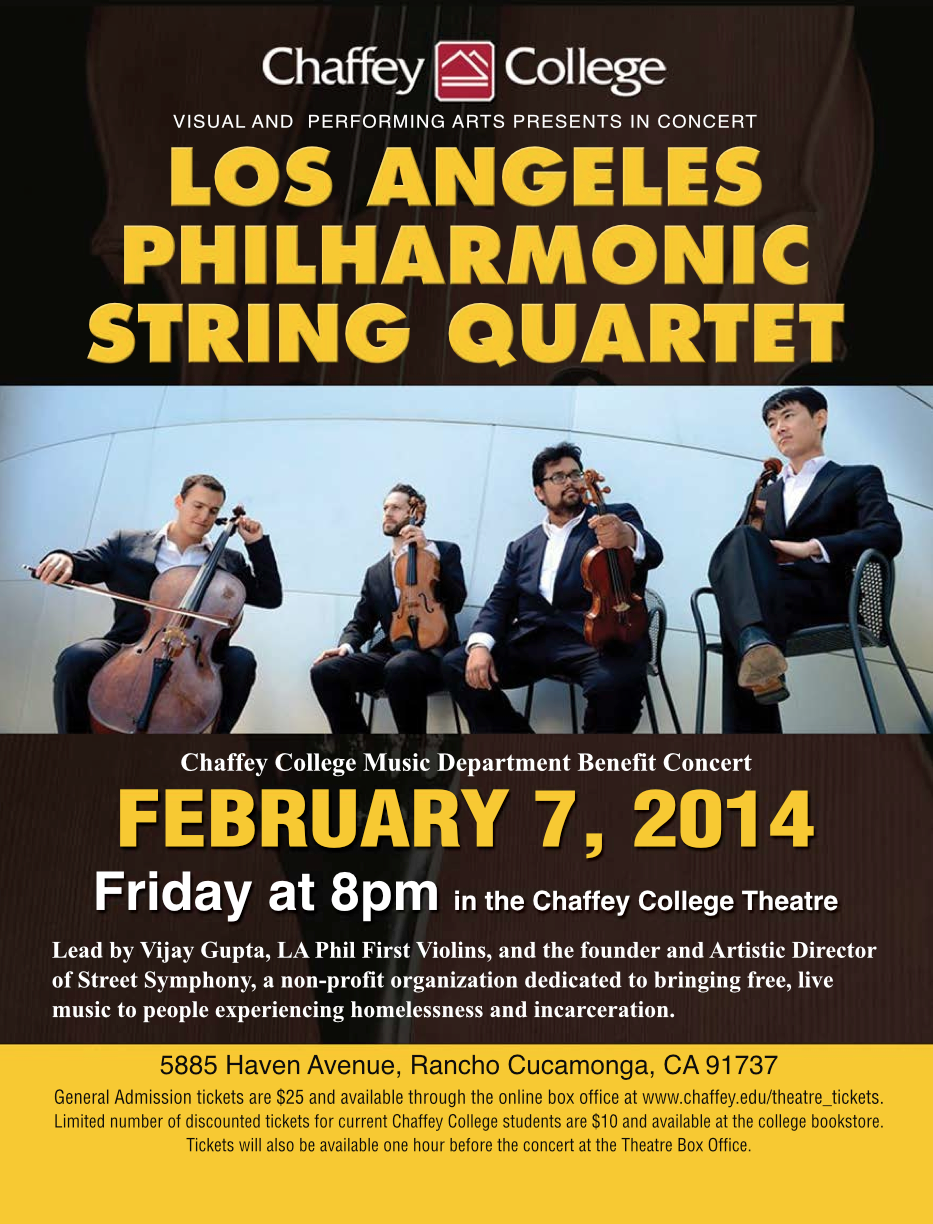 Chaffey College Center for the Arts Los Angeles Philharmonic String