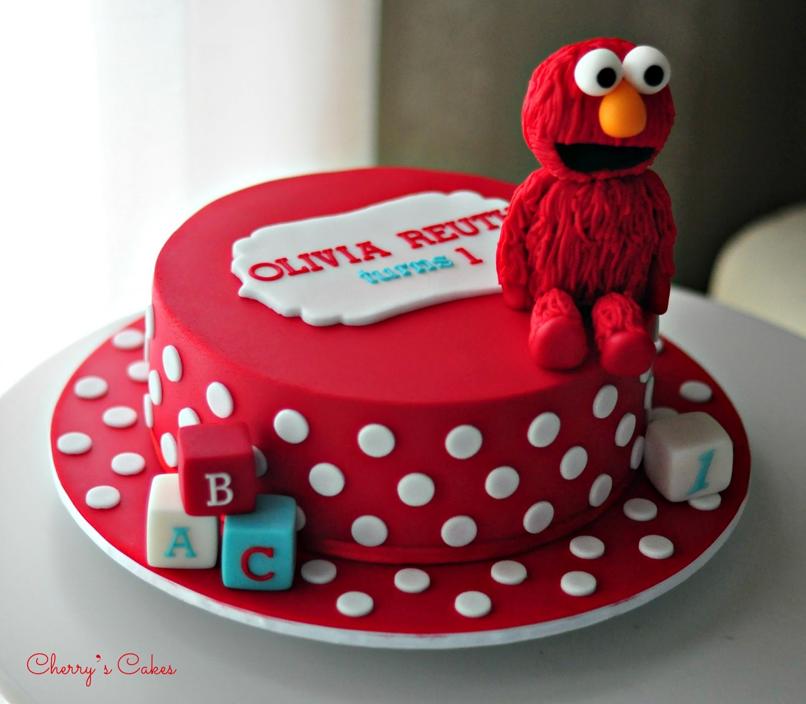 This is a Simple Example of a Birthday Cake "Elmo Birthday Cake