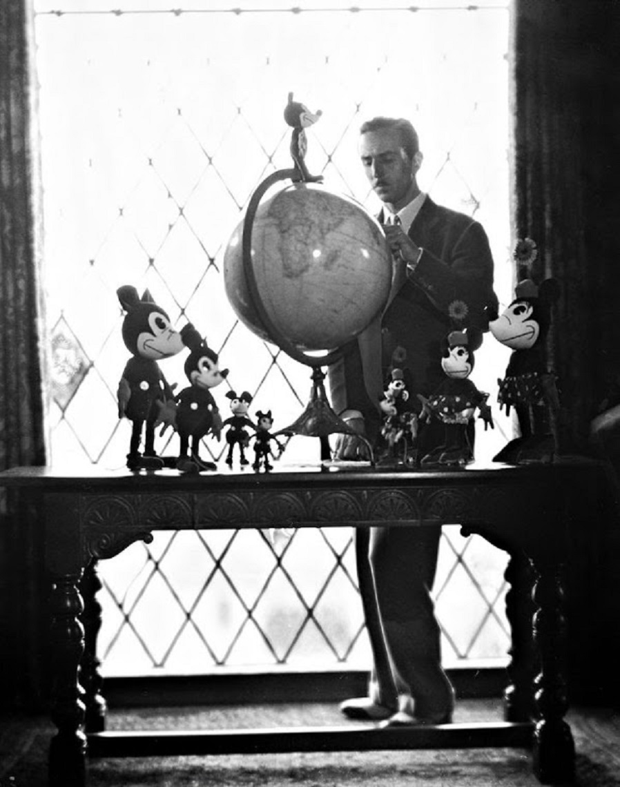 Walt Disney in his home office.