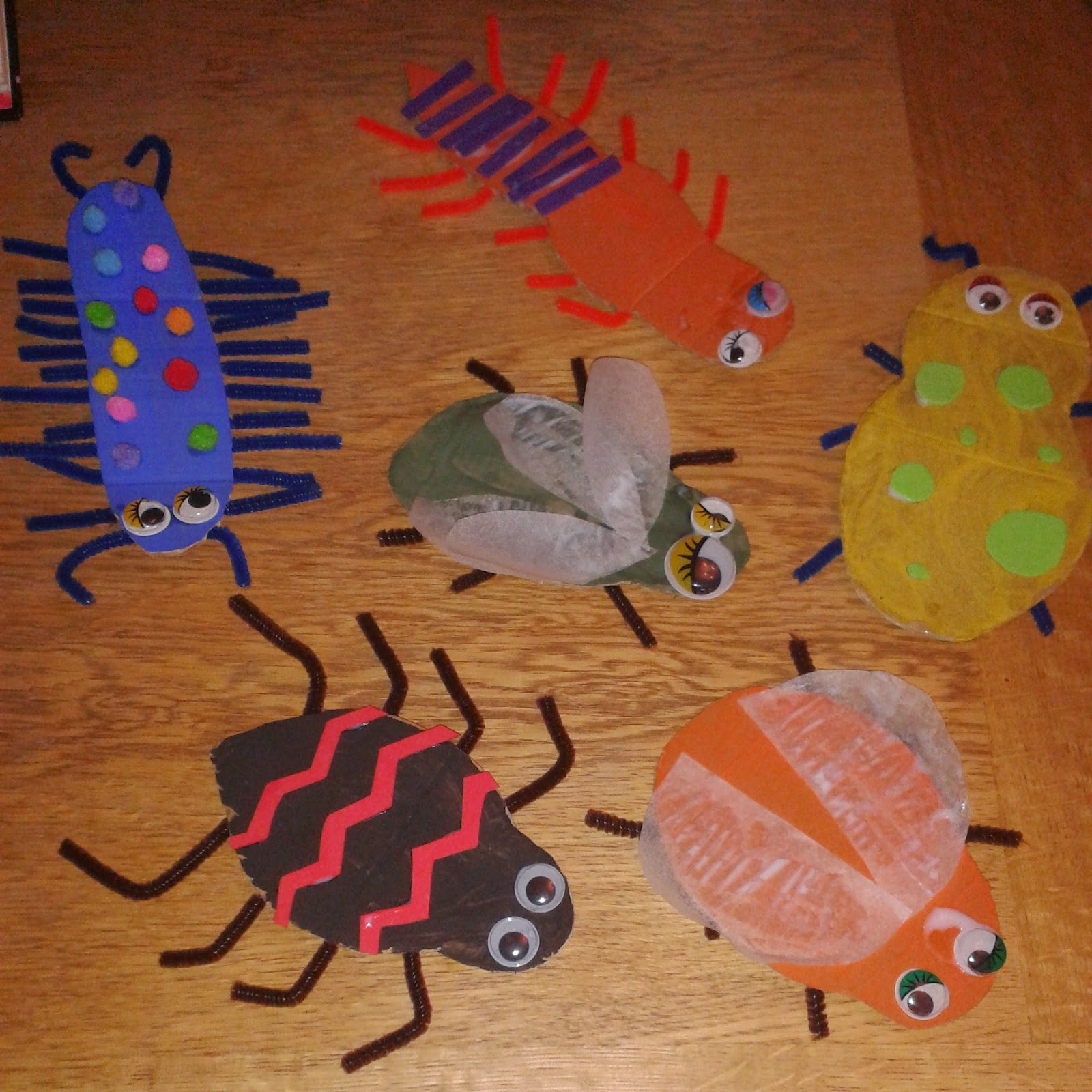 Home At The Heathers Cardboard Bugs Craft