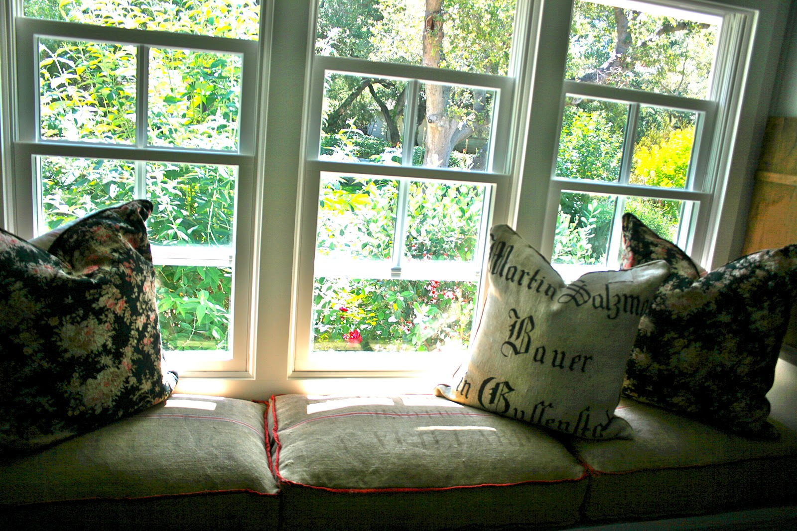 The Polished Pebble Window Seat Love & Pillows in the Kitchen