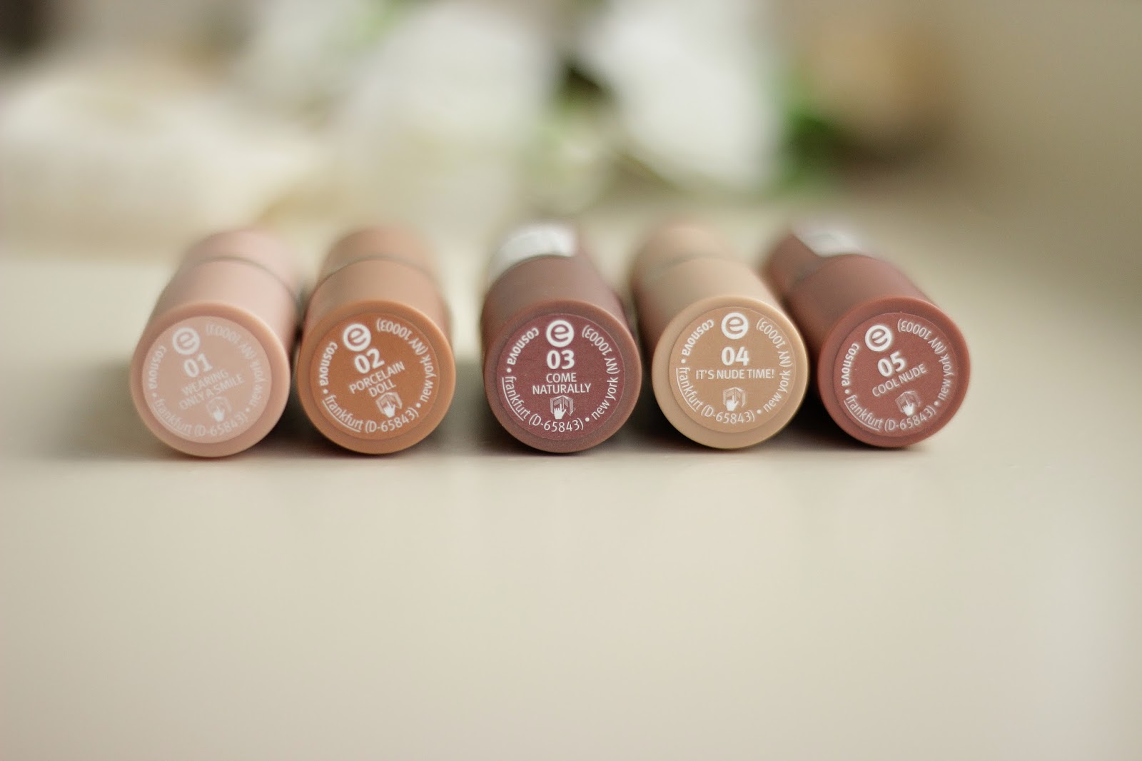 essence longlasting lipsticks nude review swatches