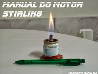 Manual do motor Stirling, lamparina caseira a álcool
