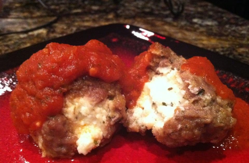 The Pretty Little Chef Ricotta Cheese Stuffed Meatballs