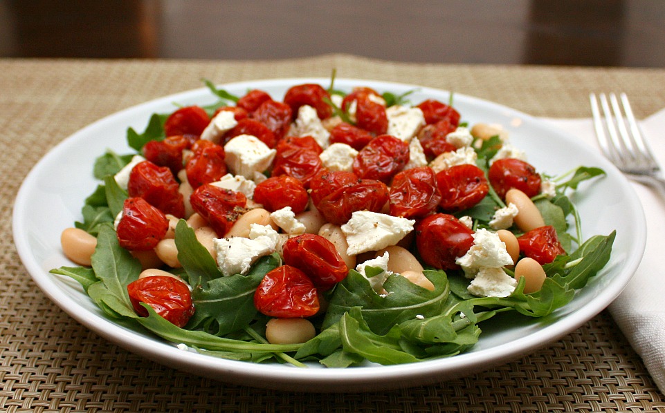 APPLE A DAY White Bean Salad with OvenRosted Tomatoes and Goat Cheese