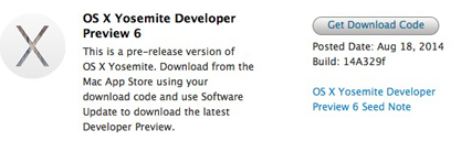 OS X Yosemite 10.10 Developer Preview 6 (Build. 14A329f) OS X Yosemite 10.10 Developer Preview 6 (Build. 14A329f)