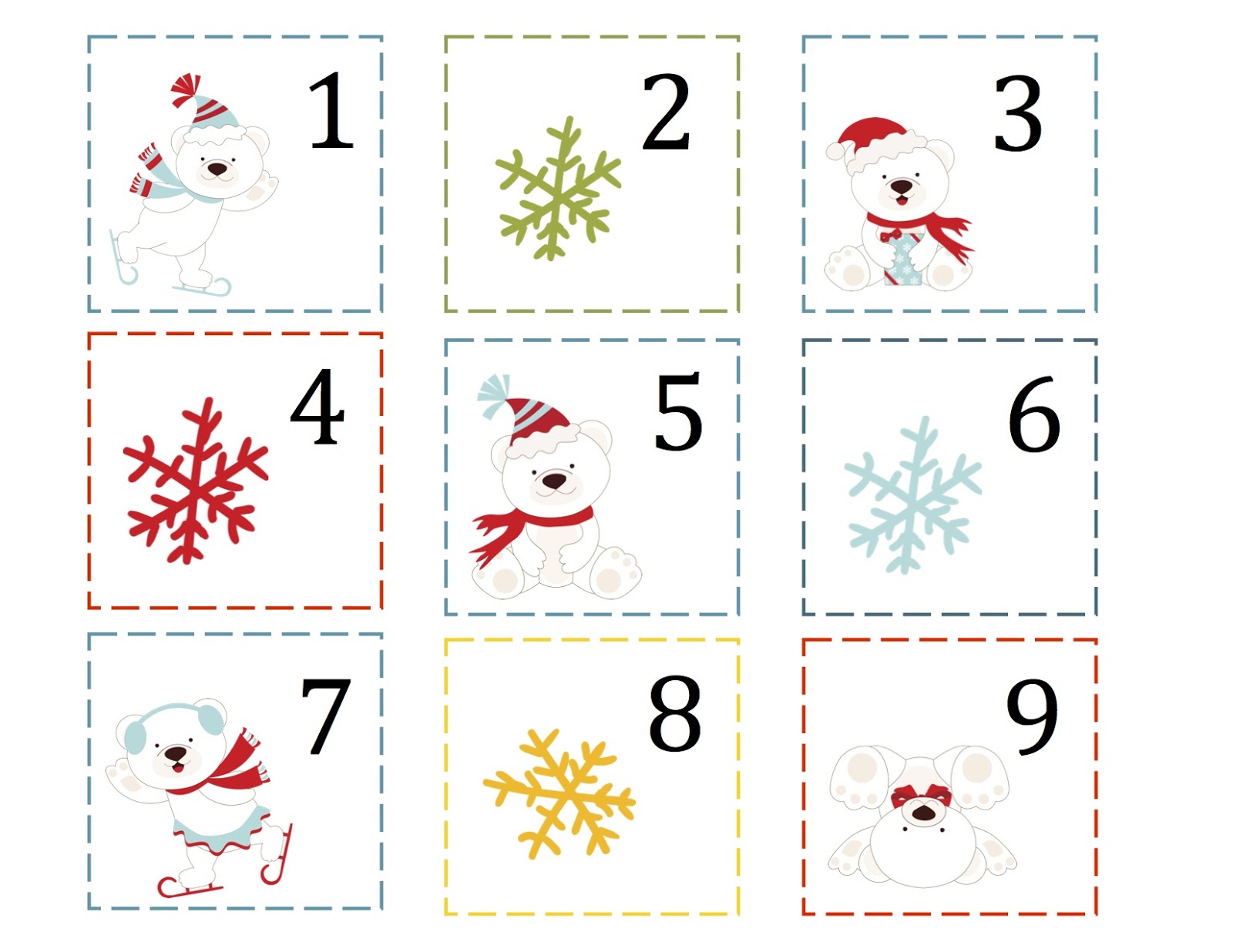 Calendar Cards Printables : Preschool printables polar bear christmas printable Calendar Cards Printables : Preschool printables polar bear christmas printable