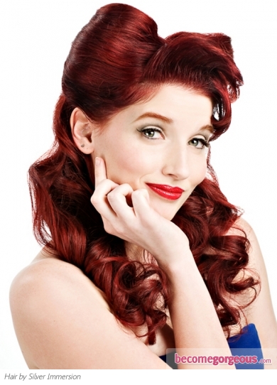 Stylish Pin Up Hairstyles 2015 Updos Ladies Haircut Long Pin Up