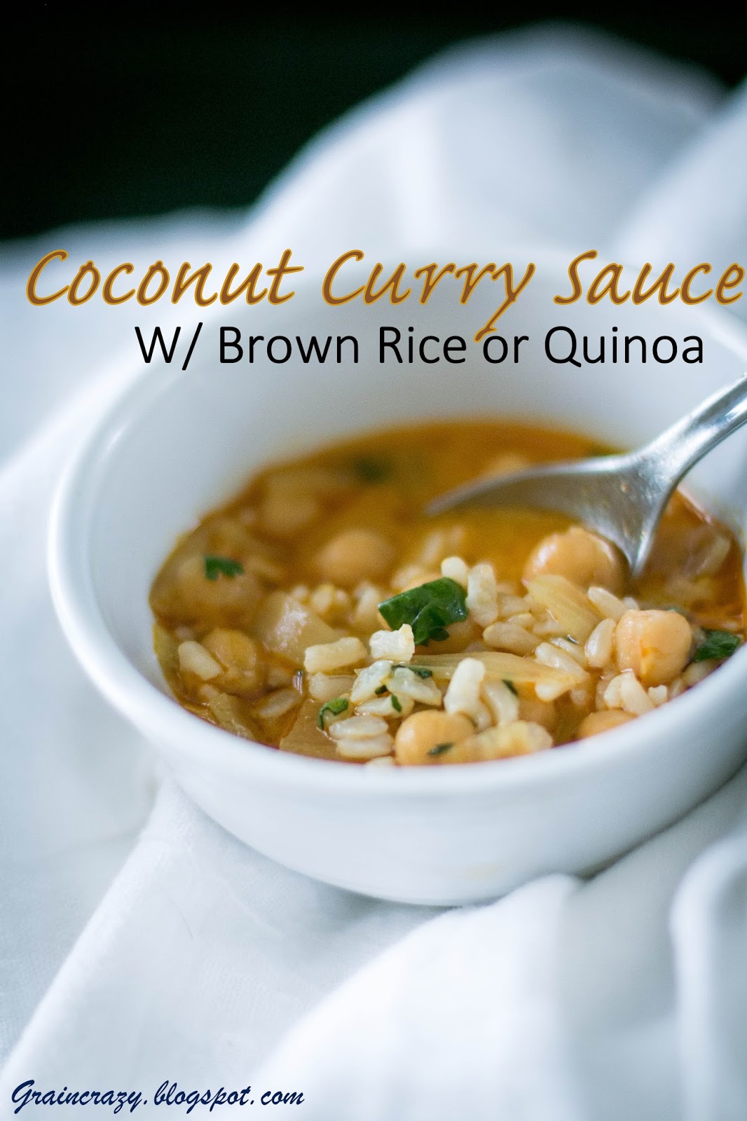 Grain Crazy Coconut Curry Sauce with Brown Rice or Quinoa