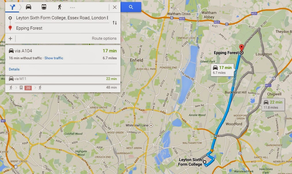 Thomas Nguyen's A2 Media Blog Directions to Epping Forest [Google Maps]