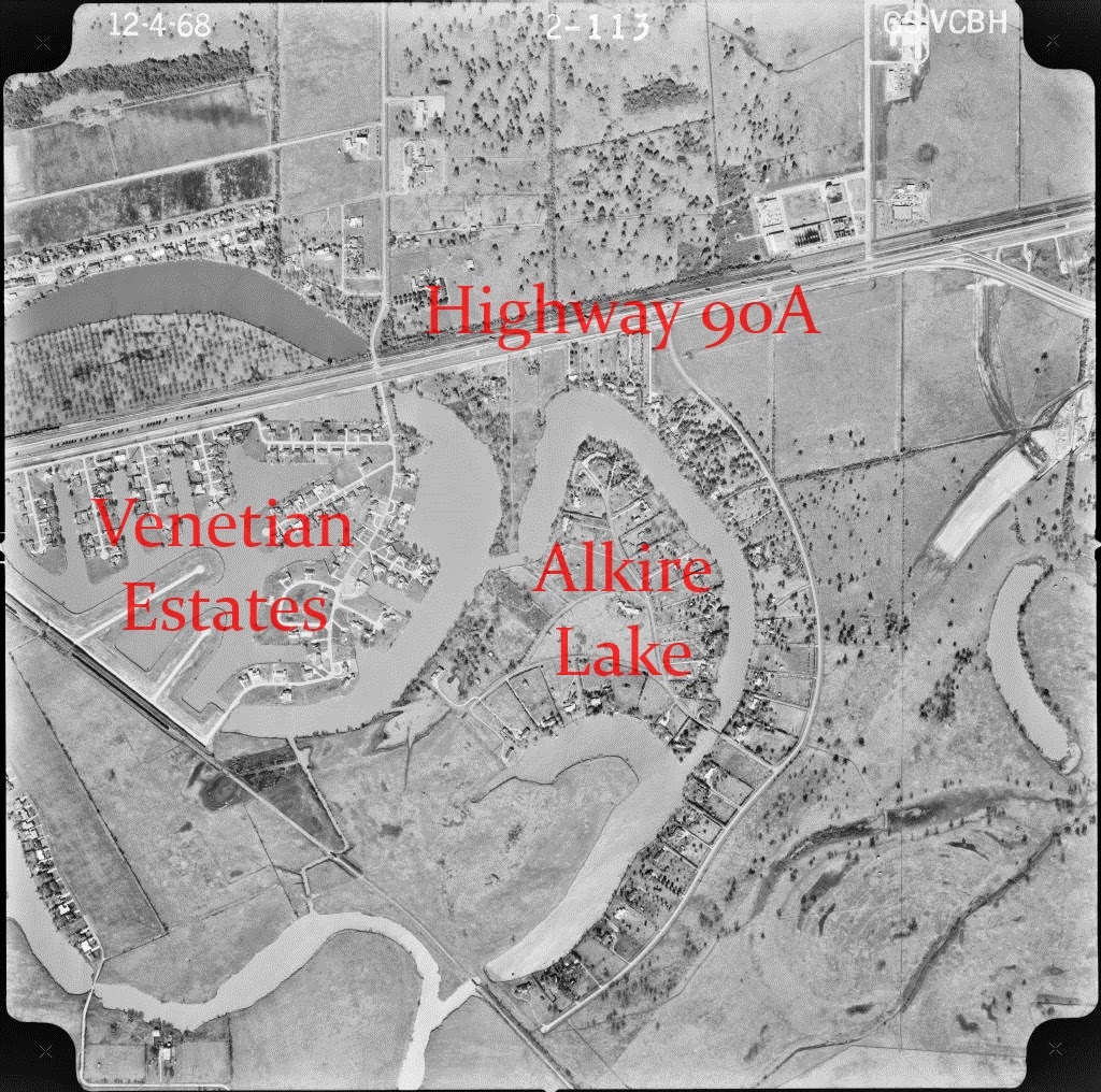 The Old Sugar Land Club House 1968 Aerial & Hidden Texas History Maps