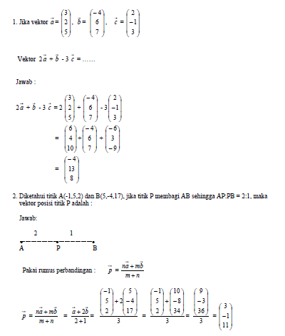 [FULL] Contoh Soal Vektor Matematika Serta Jawaban Smk Kelas 11