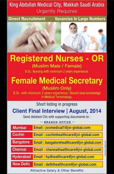 King Abdullah Medical City Job Vacancies For Ksa