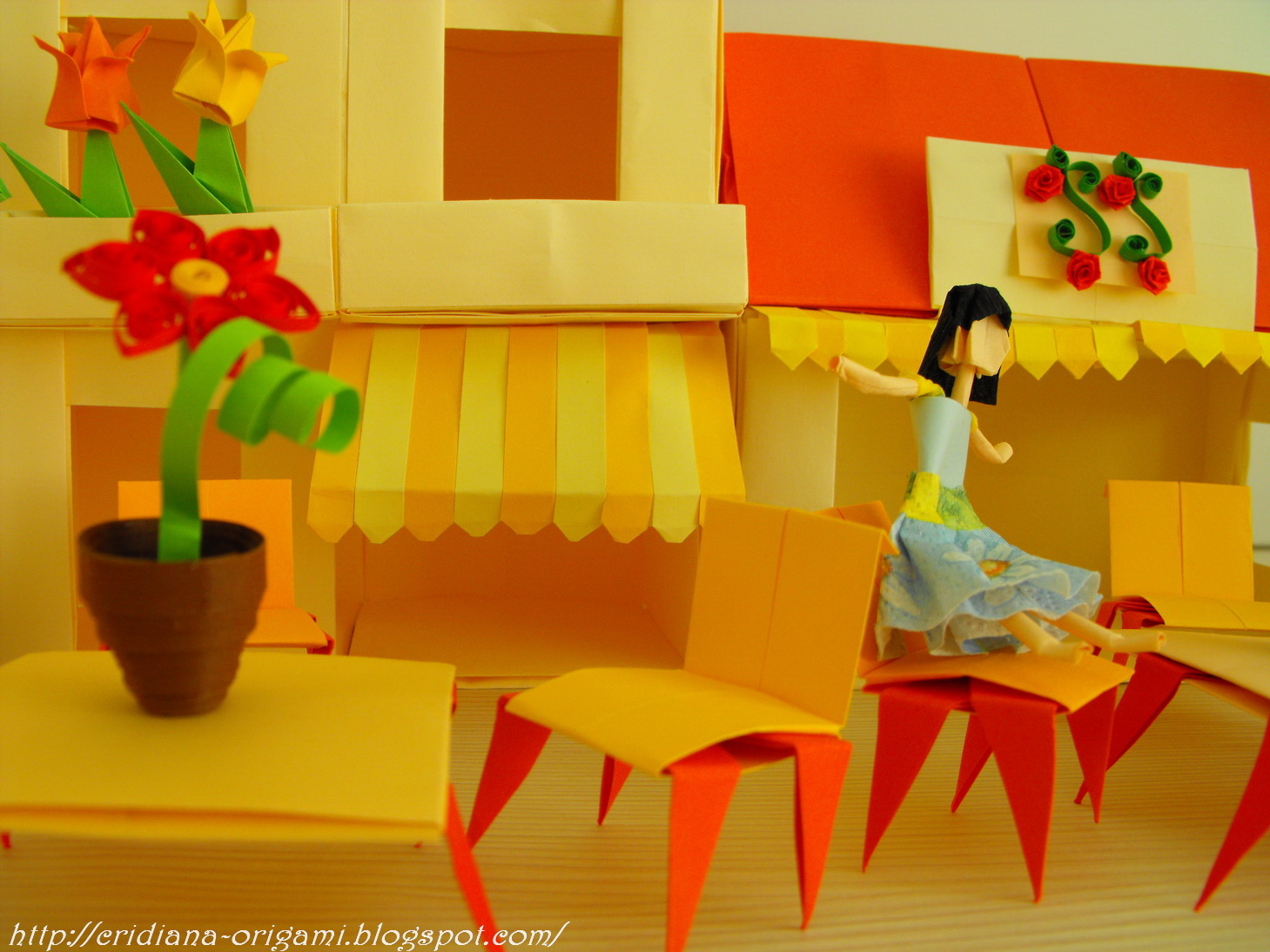 Clara's Paper Garden Origami village I