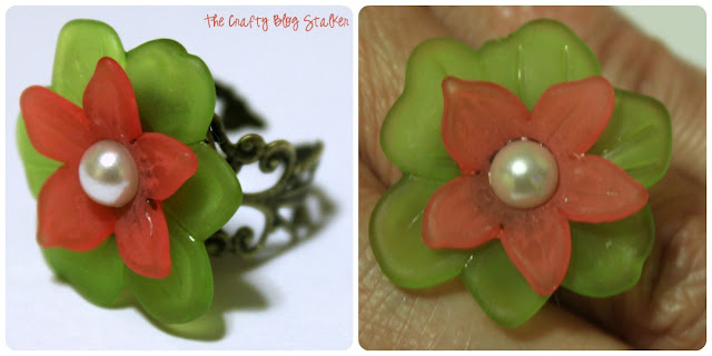 DIY Jewelry: Handmade Ring Tutorial Flower Bead Ring