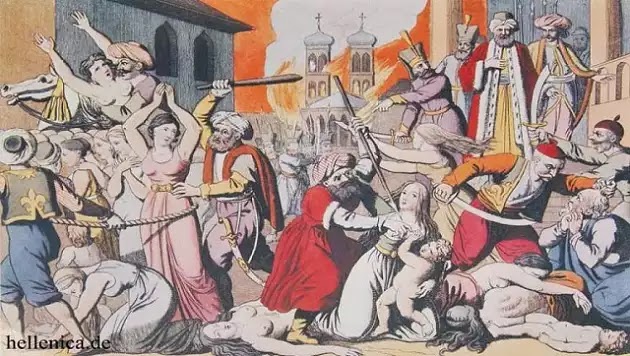 Σαν σήμερα το 1822 δεκάδες χιλιάδες Έλληνες στη Χίο σφαγιάστηκαν από τους Οθωμανούς Τούρκους Σαν σήμερα το 1822 δεκάδες χιλιάδες Έλληνες στη Χίο σφαγιάστηκαν από τους Οθωμανούς Τούρκους