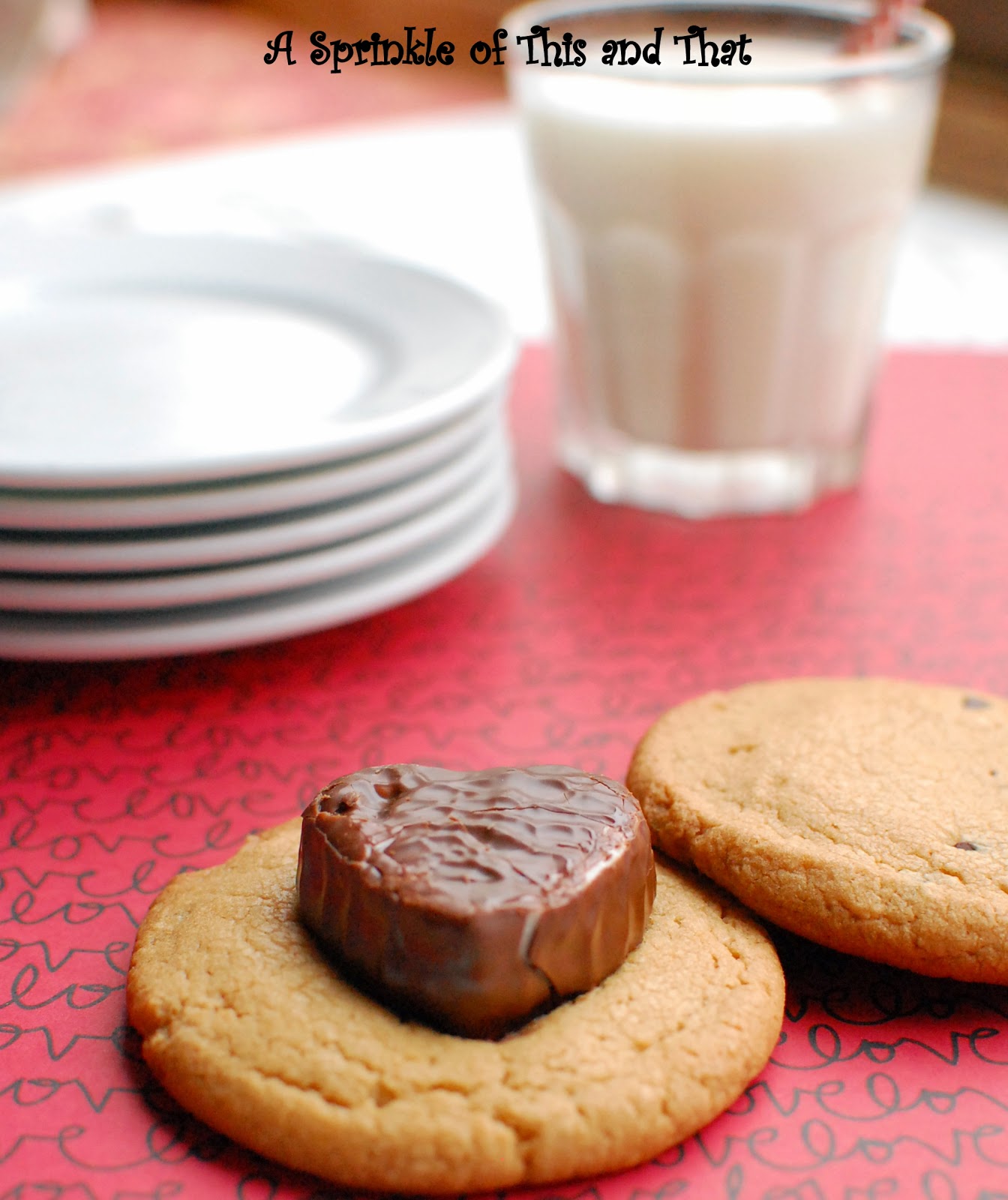A Sprinkle of This and That Peanut Butter Chocolate Valentine Cookies