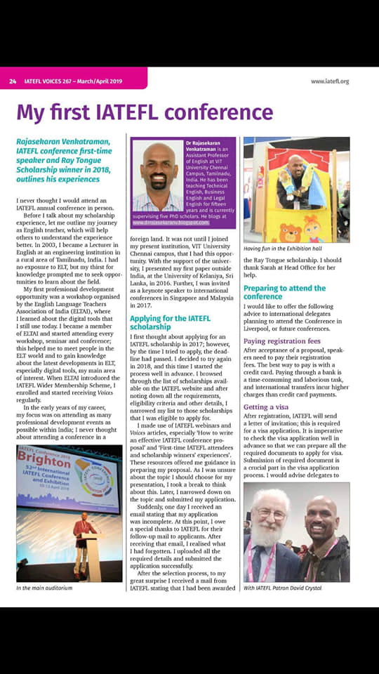 My Experience in IATEFL International Magazine