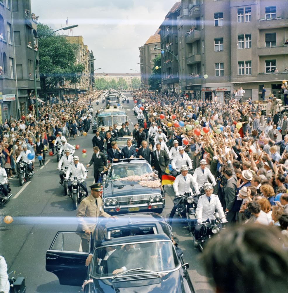 JFK: the view from the press photographers flatbed truck