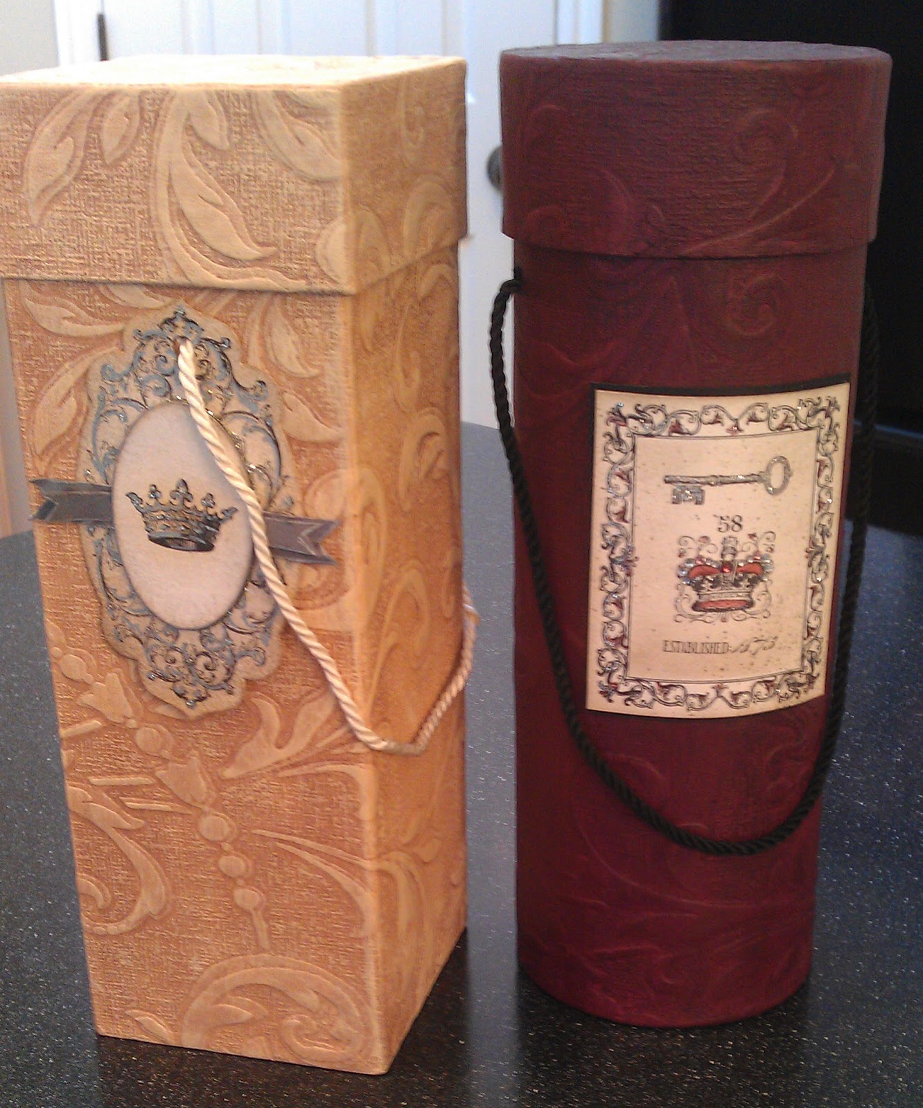 Holly's Stamping Addiction Decorative Wine Boxes