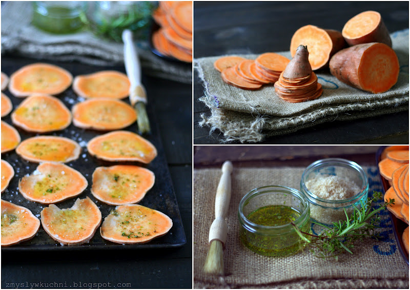 Senses in the kitchen Oven baked sweet potato crisps (with herbs