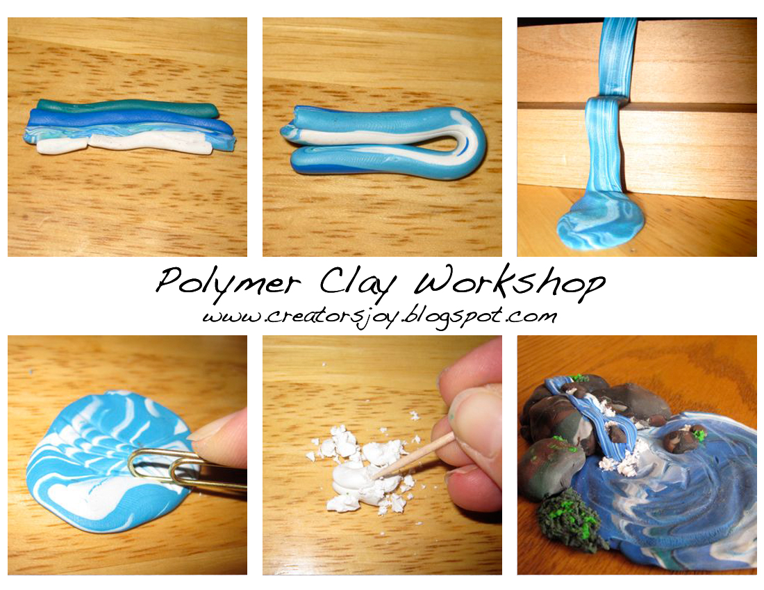 Creator's Joy Polymer Clay Waterfalls Tutorial