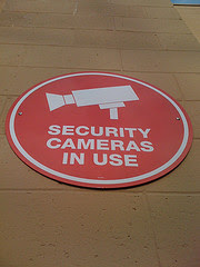 security cameras in use