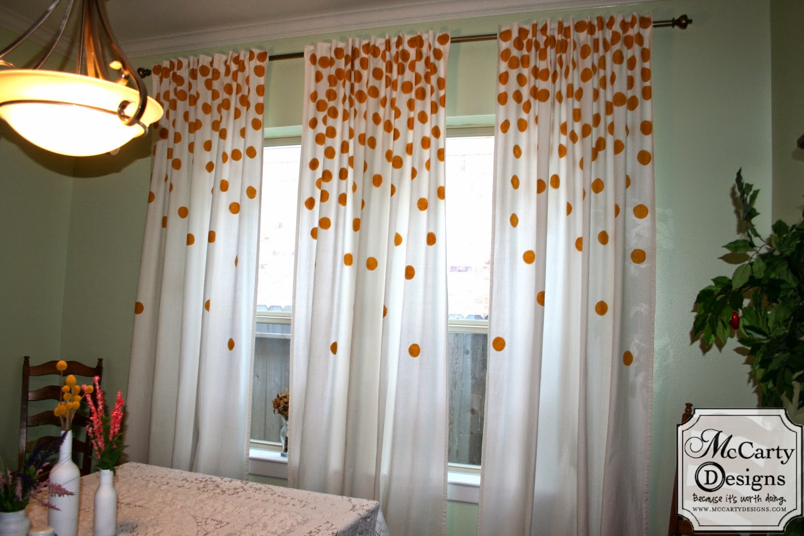 DIY Gold Confetti Curtains McCarty Adventures