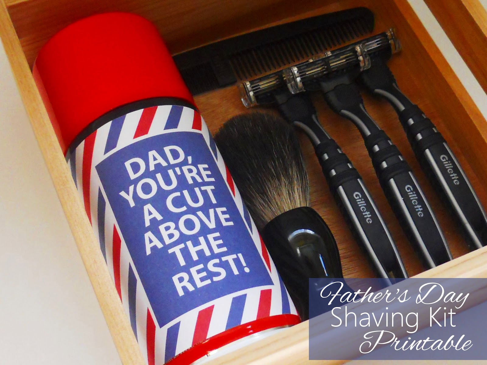 Father's Day Printable Shaving Kit Label Delightfully Noted