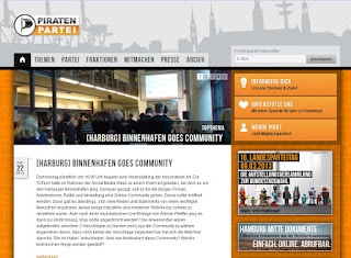 Screenshot der Webseite der Piratenpartei Hamburg
