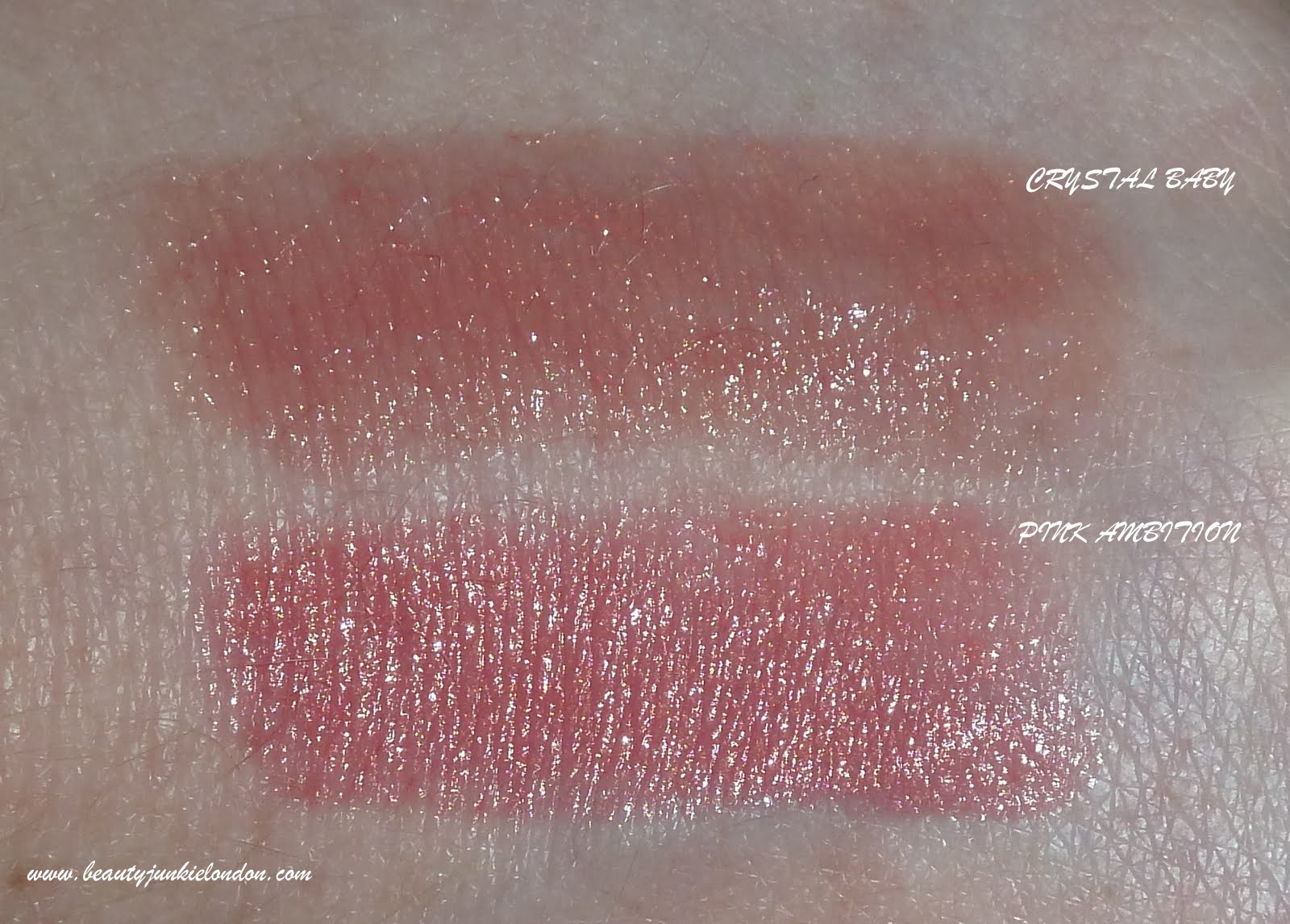 Estee Lauder Pure Colour Long Lasting Lipstick: Pink Ambition & Crystal Baby