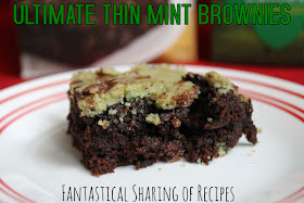 Ultimate Thin Mint Brownies | A classic brownie with Thin Mints baked in and swirled with a minty icing #dessert
