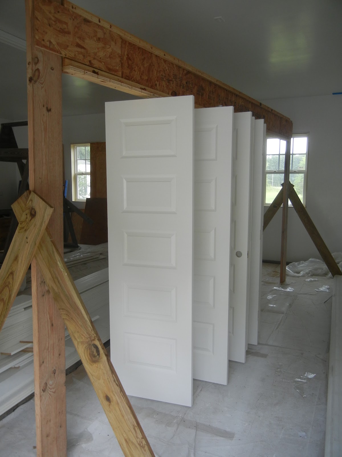 Double Oak Plantation Contraption for hanging & drying doors for paint