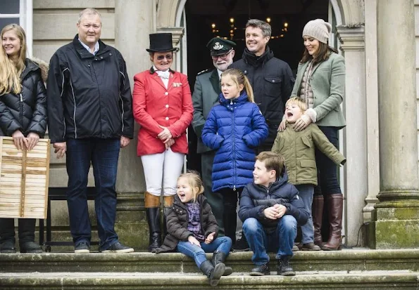 Crown Prince Frederik and Crown Princess Mary, with their four children, Prince Christian,Prince Vincent, Princess Josephine and Princess Isabella