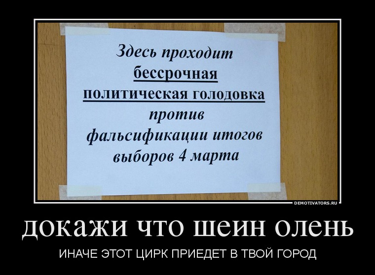 Объявляю бессрочную голодовку против голодовки Шеина