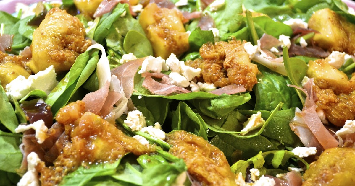 "Pointless" Meals Roasted Fig, Prosciutto and Spinach Salad