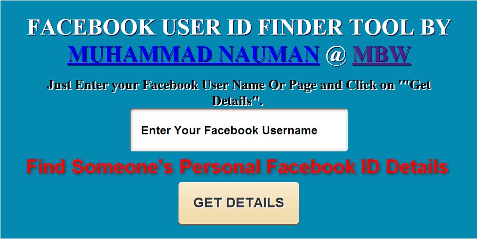 How to find personal information on facebook