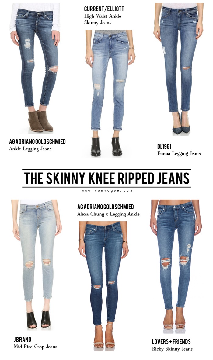 von vogue skinny knee ripped jeans von vogue skinny knee ripped jeans