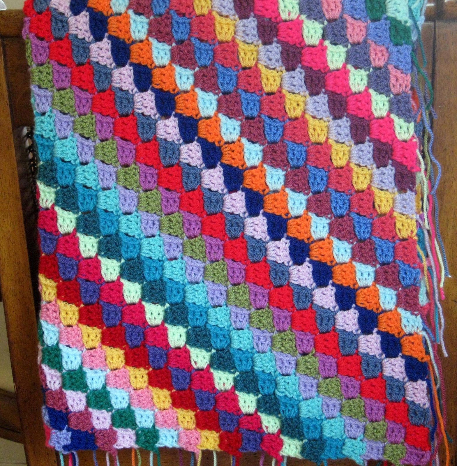 The Sunroom UK Tiny Tiles Mosaic Crochet Blanket
