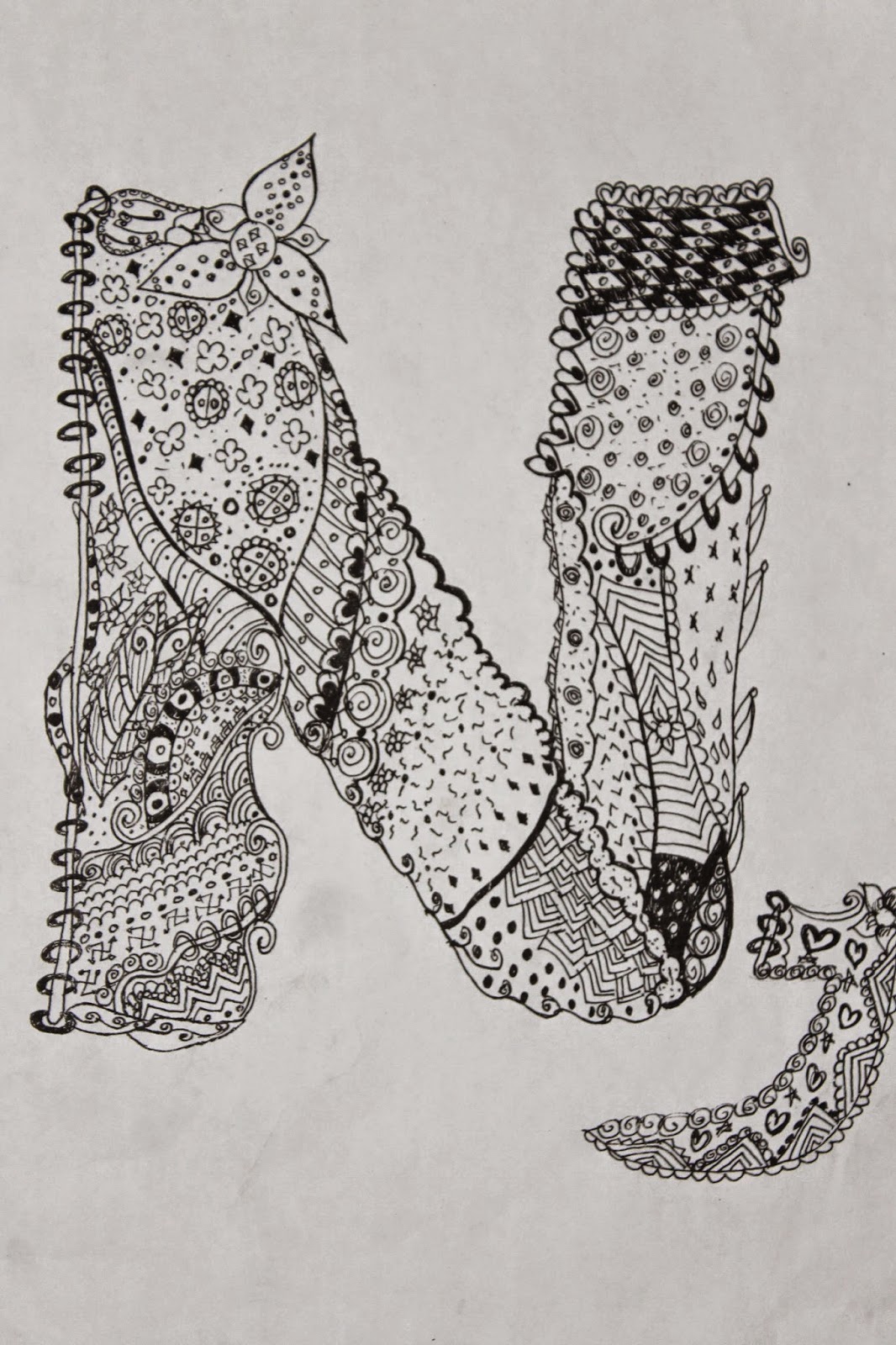 GANESHA Art MOTIF GARIS HURUF (DoodlE)