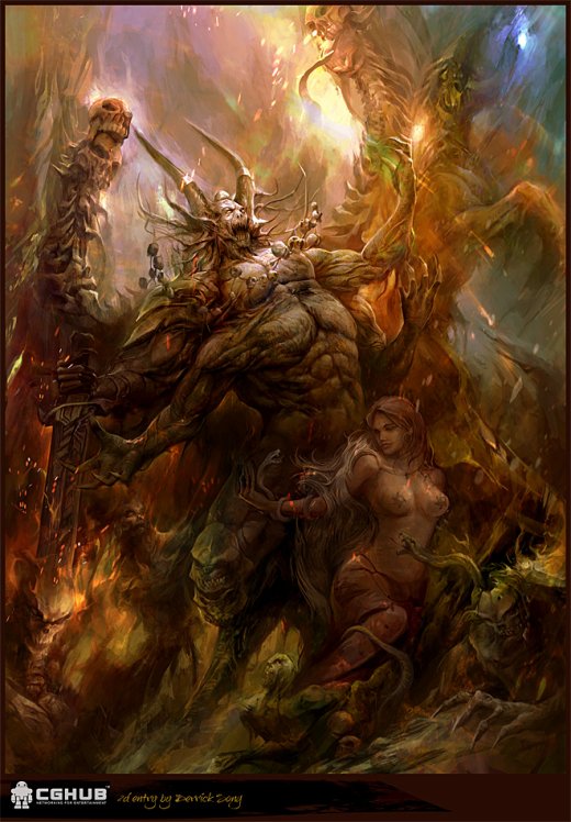 As ilustrações de fantasia de Derrick Song Song Weng Foong derricksong deviantart ilustrações fantasia games fan arts