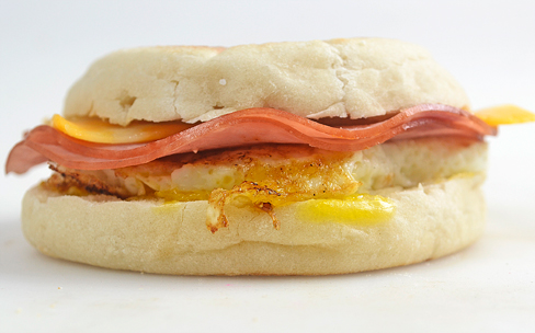 Behind the Bites: Ham, Egg and Cheese English Muffins