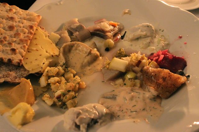 herring at a julbord, Sweden