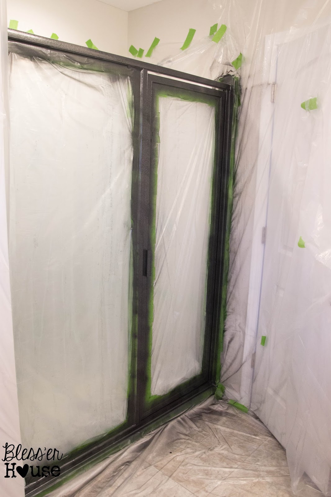 How NOT to Paint a Shower Door (And How to Fix Spray Paint Mistakes