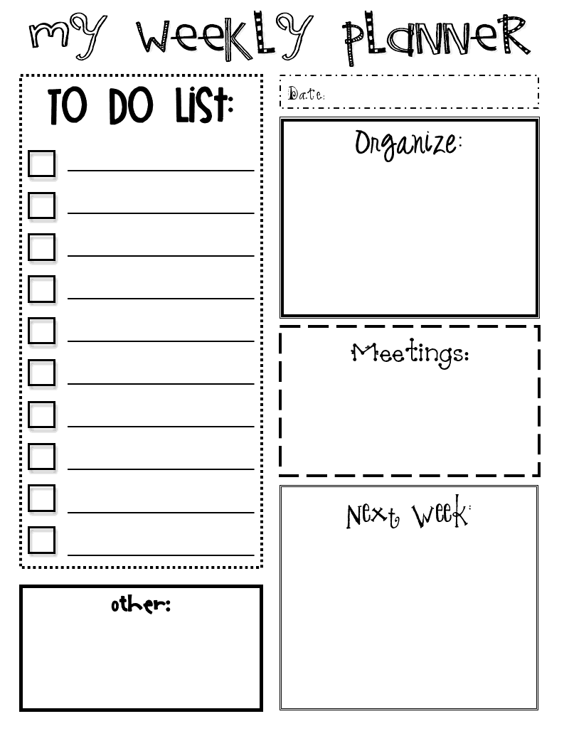 Craft Project To Do List Template